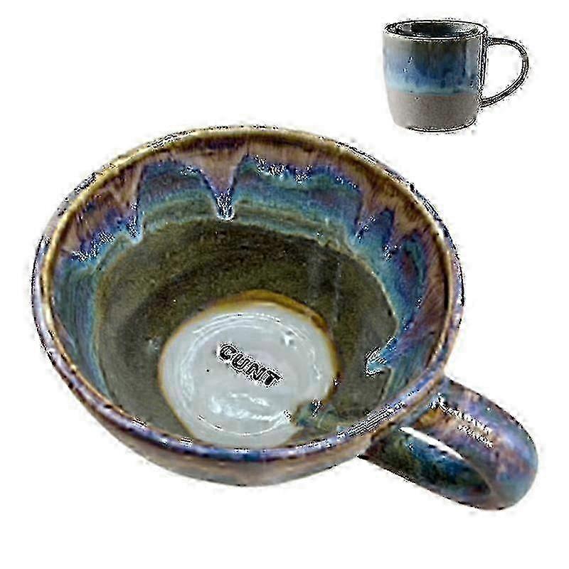 Unique Handmade Ceramic Mug With Cheeky Interior Text
