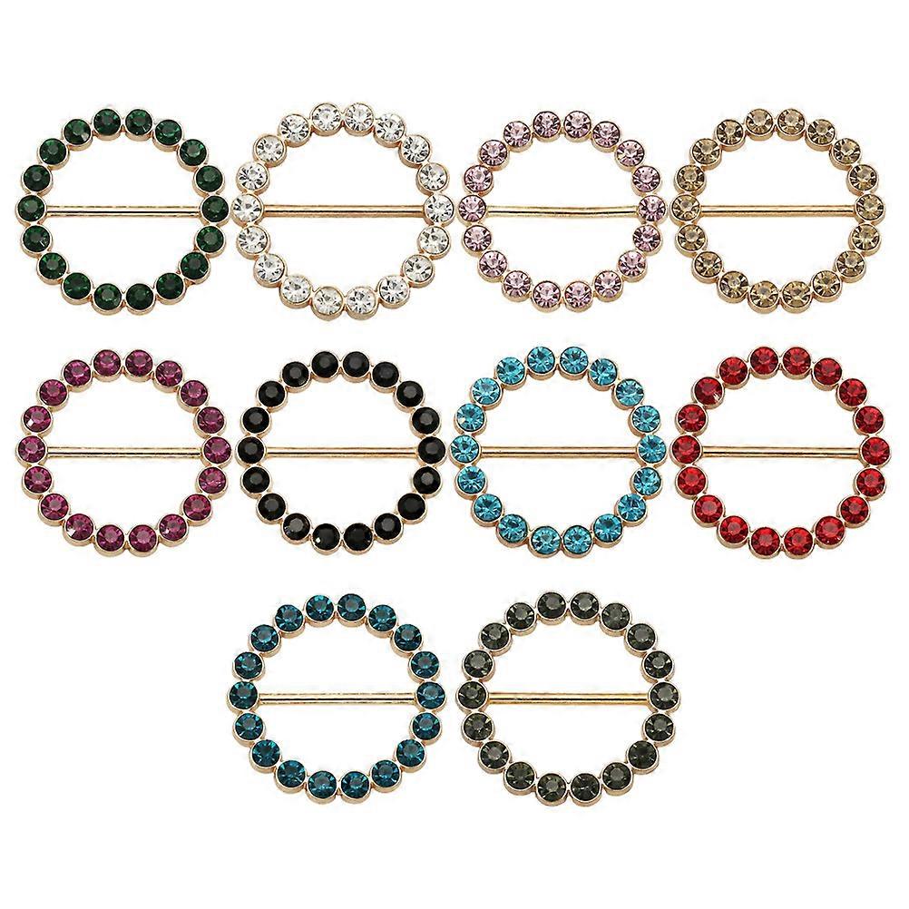 10Pcs Multi-Function Decorative Shirt Clips Scarf Fasteners Set