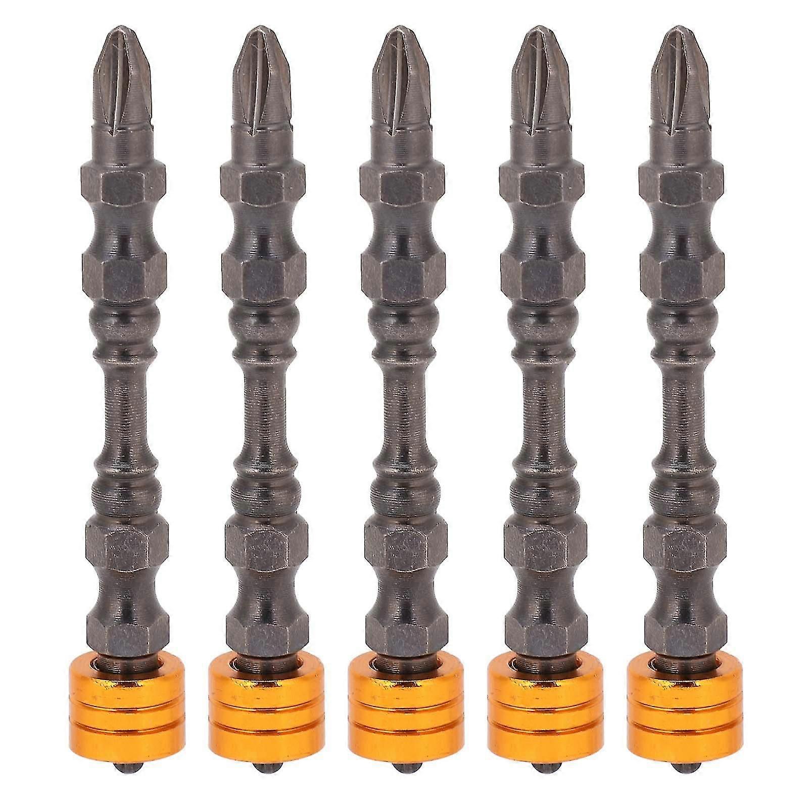 5-Piece D-type 65mm Magnetic Drill Driver Set, Screwdriver Bits for Electric Screwdrivers