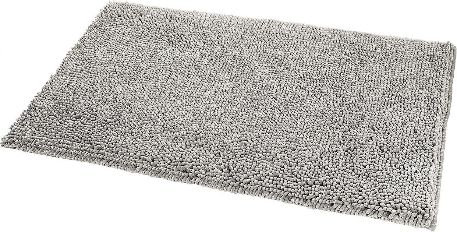 Bathroom Non-slip Microfiber Mat, Grey, 40 x 60 cm