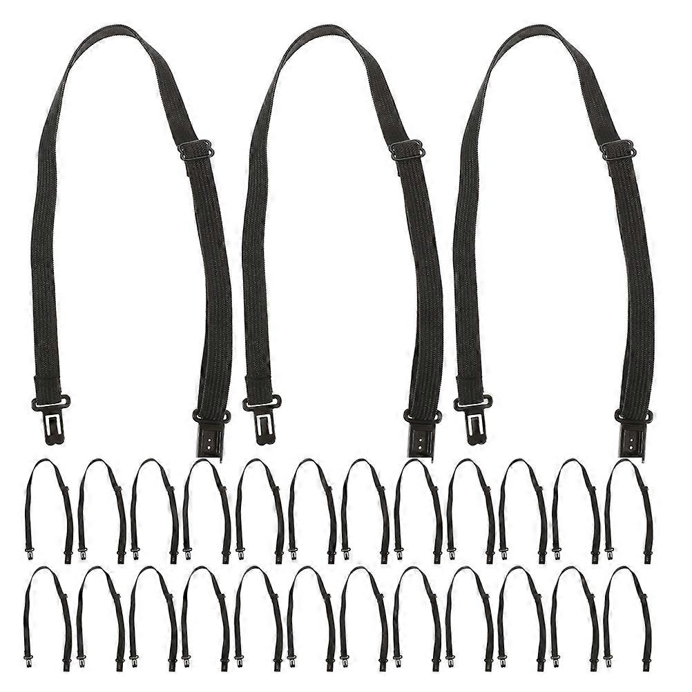Black Elastic Bow Tie Extender Straps with Plastic Inserts 160Pcs