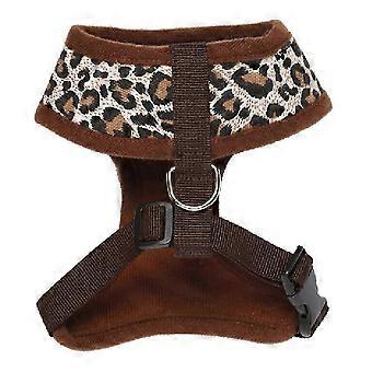 Kjæledyr Hund Justerbar Lerret Brystsele - Størrelse L (Leopard Print)