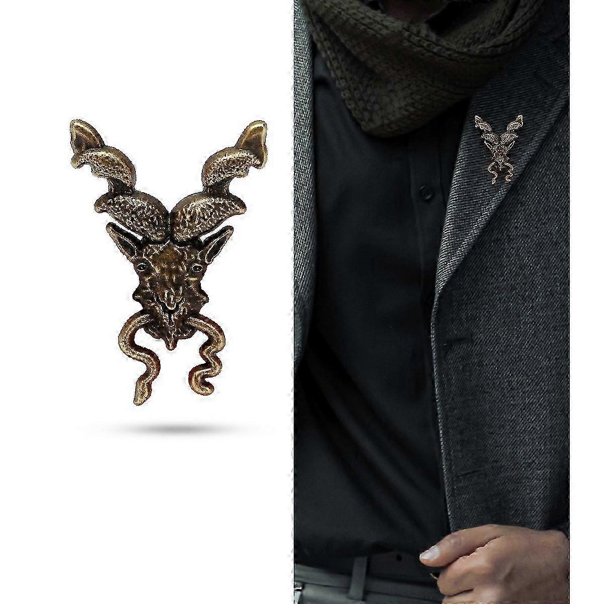 Moradi Markhor Brooch compatible with Men