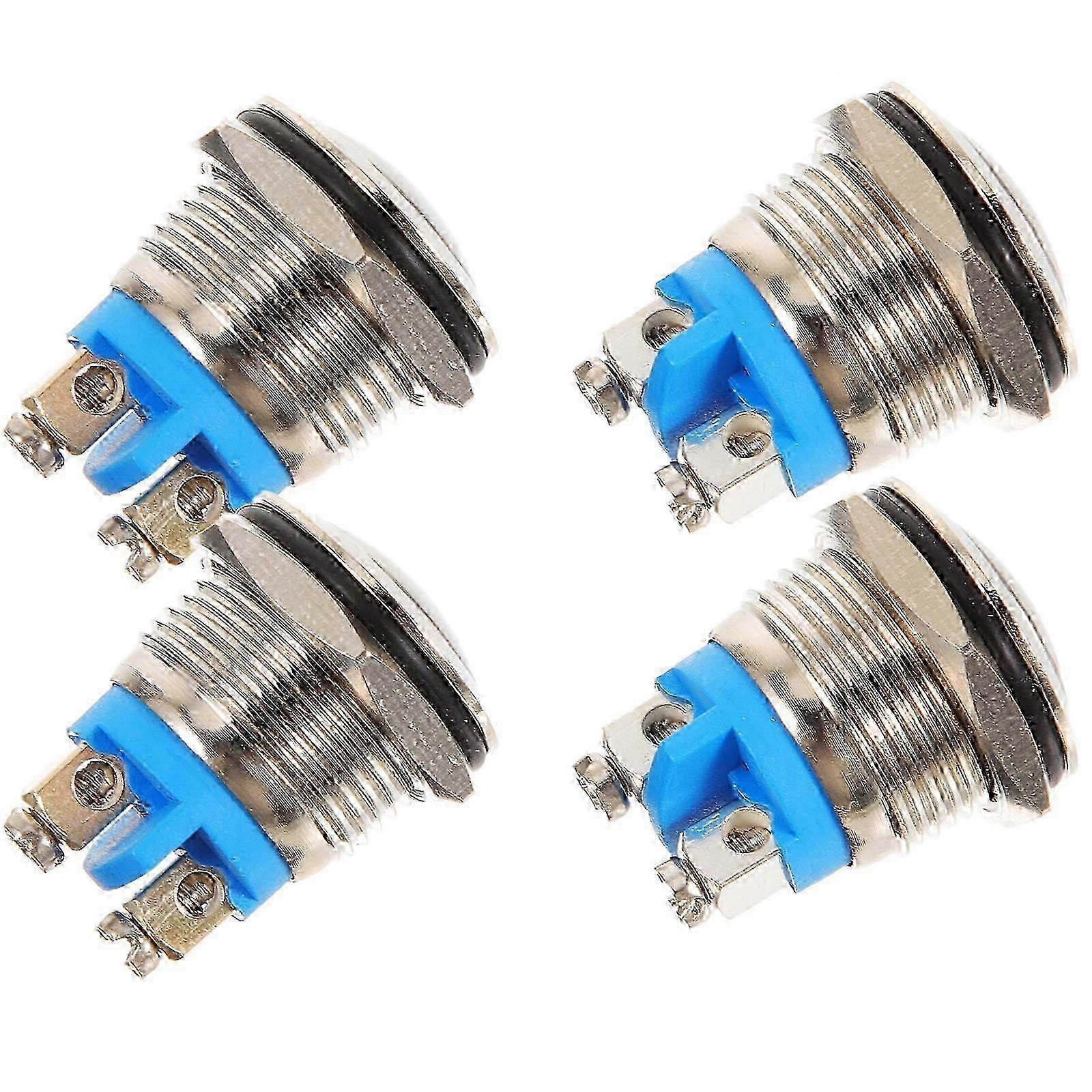 4Pcs Nickel-Plated Copper Doorbell Buttons, Replaceable Wired Push Button compatible with Home Door Chime