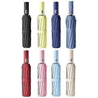 Windproof Automatic Umbrella 24Rib Strong Frame Auto Open Close Durable Waterproof Black for Business Travel