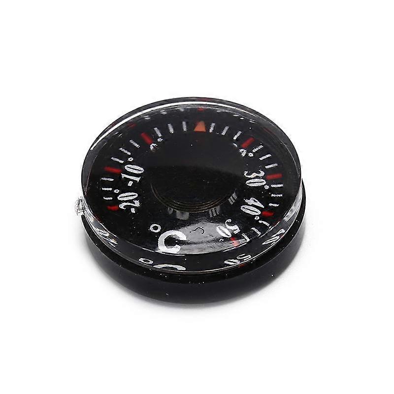 1Pc X Portable Black Thermometer Plastic Round Pointer Temperature Sensor Tools