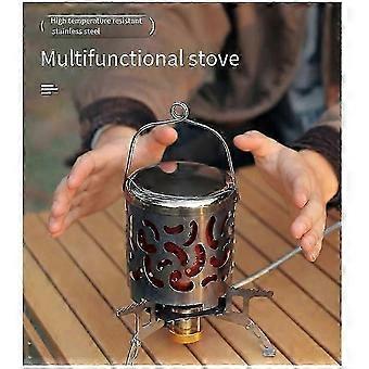 Camping Stove Camping Mini Heater Portable Stainless Steel Tent Heating Cover with Handle and Storage Bag for Camping