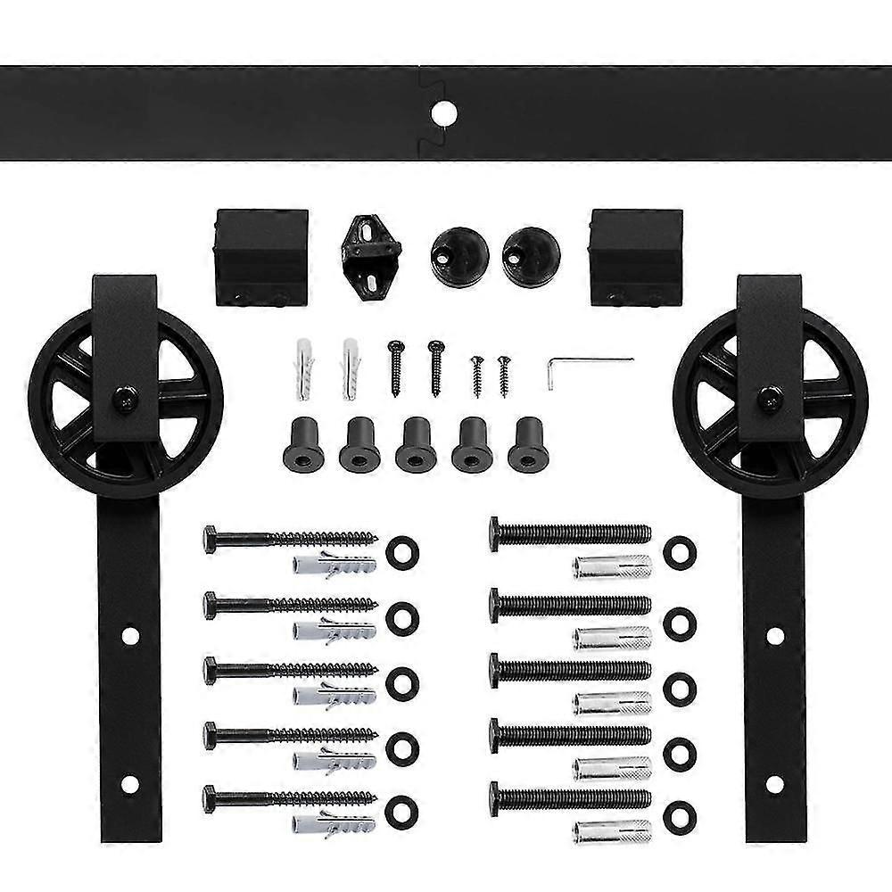 Barn Door Hanging Rail, Rustic Sliding Set, Size 2000mm