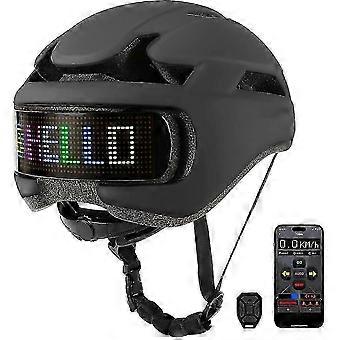 Smart Bike Helmet,Bicycle Helmet for Adults Teens with LED Lights,DIY Helmet with APP and Remote Control PL ZXO