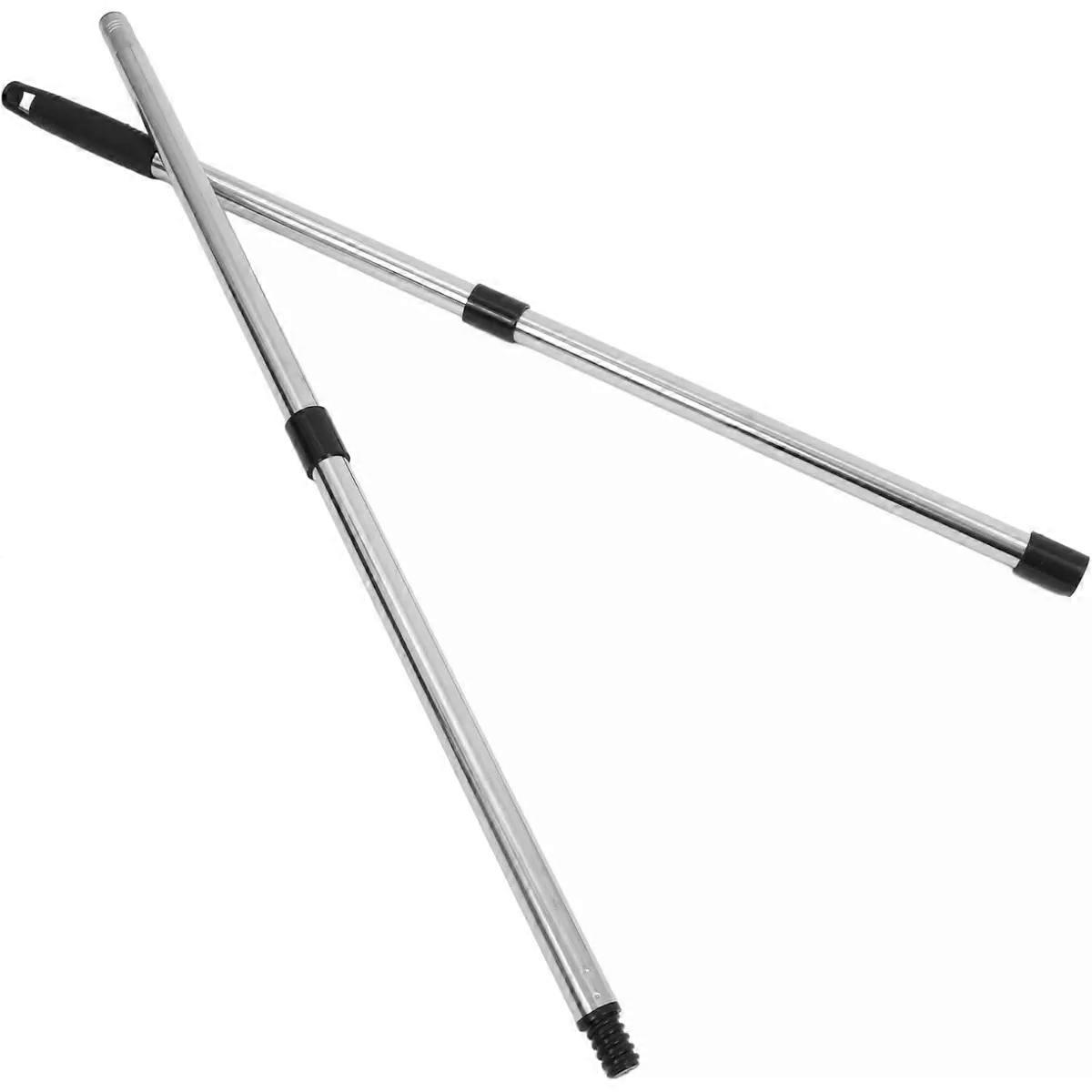 Steel Mop Stick Replacement Handle, 4 Section Telescoping