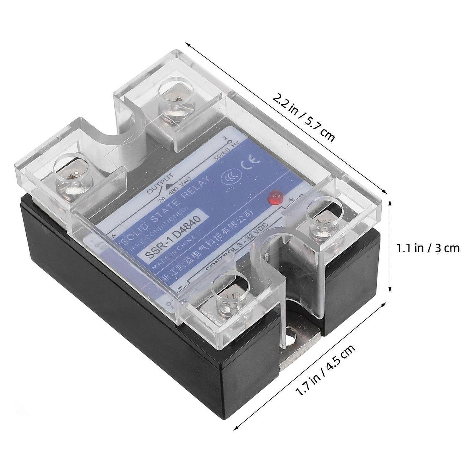 Single Phase Direct Current Control Solid State Relay with Cover 40a