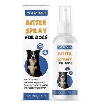 No Chew Spray for Dogs 120ml, Bitter Apple Training Aid to Stop Chewing and Licking, Safe Natural Pet Spray