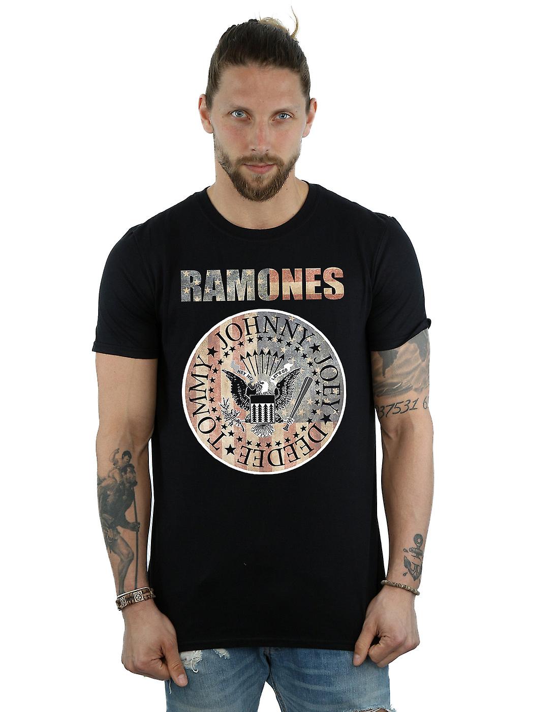 拉蒙斯男旗密封T恤