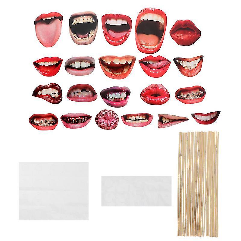 8.5X7.5x0.1cm Colorful 1 Special Occasion Card Boxes & Holders 1 Set Of Mouth Lips Selfie Props Funn