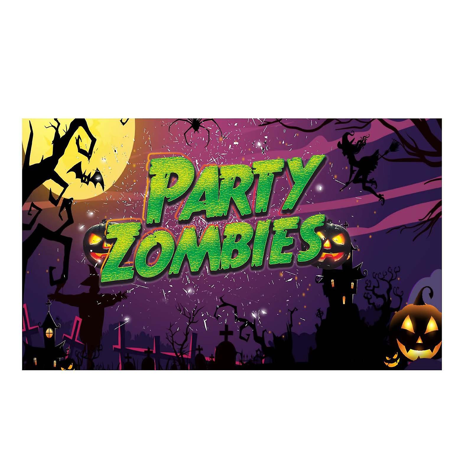 Halloween Large Poster Backdrop Quick And Easy Installation Banner For Home Garden Party Decoration