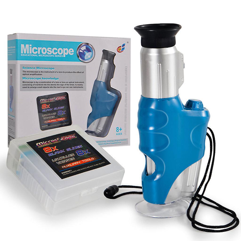 Pocket Micro 20x-60x LED Lighted Zoom Field Microscope for Kids Observation