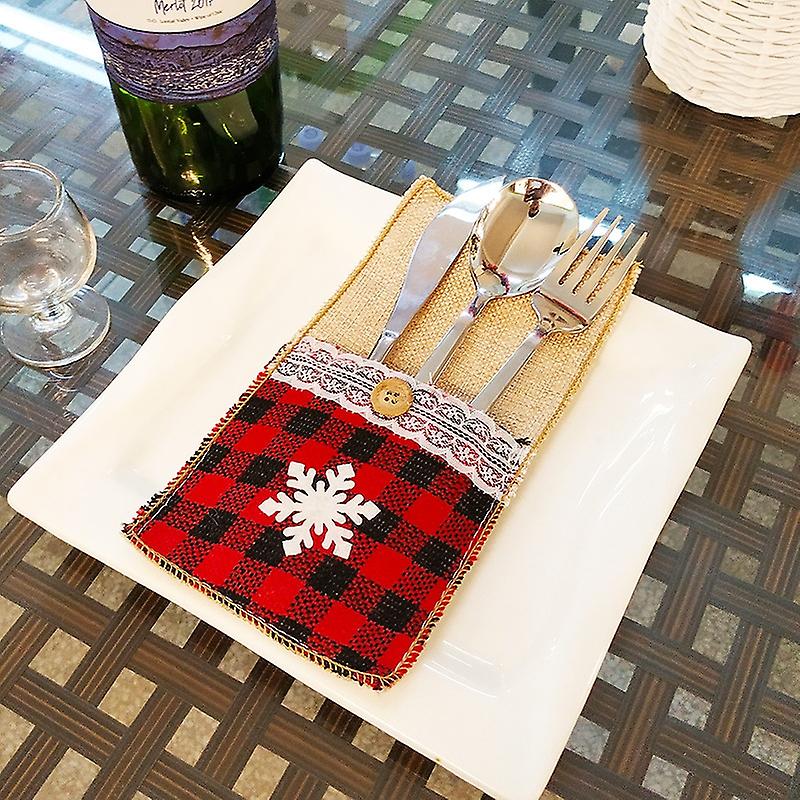 Christmas Knife And Fork Set Snowflake