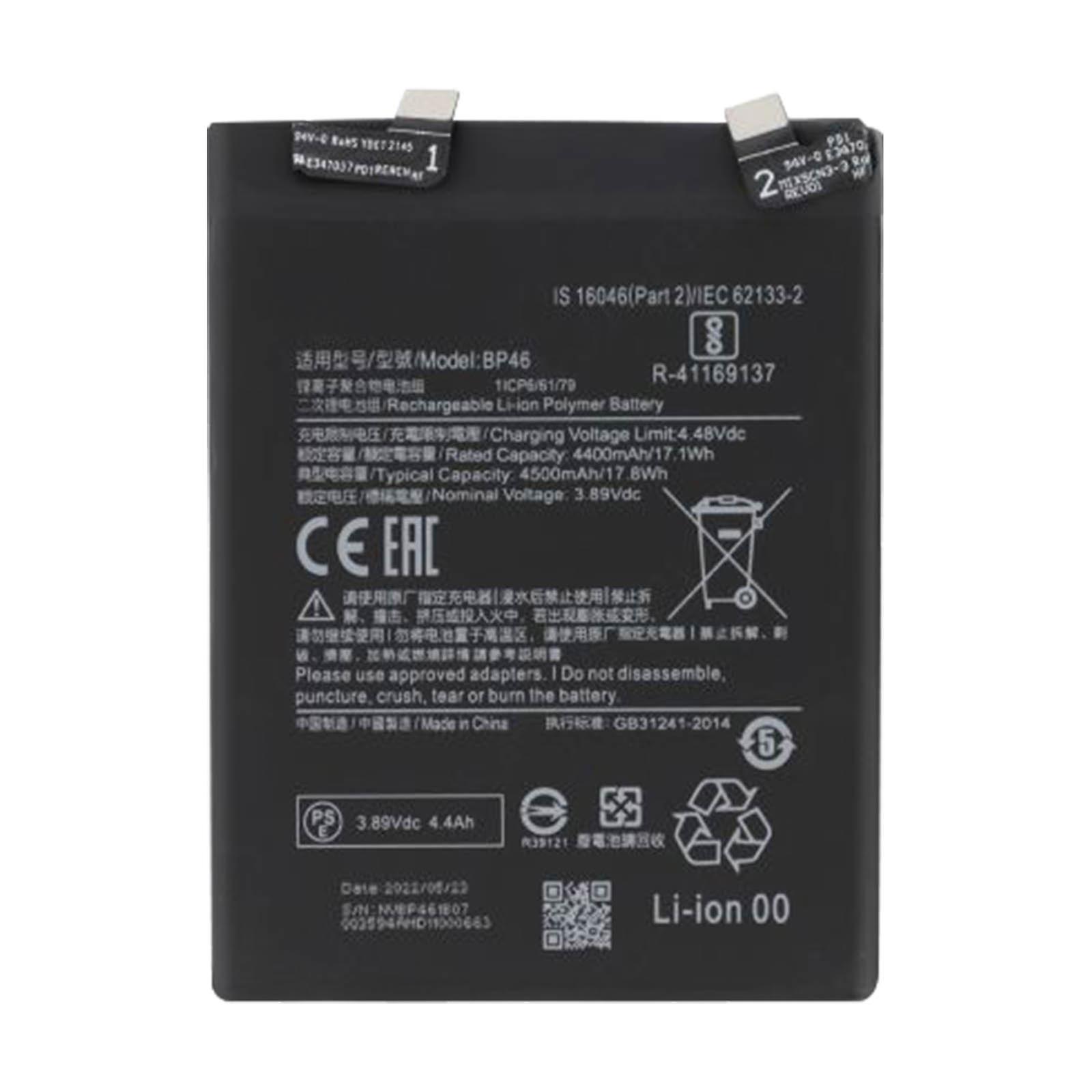 Internal Battery Xiaomi 12 4500mAh 100% Compatible Replacement BP46