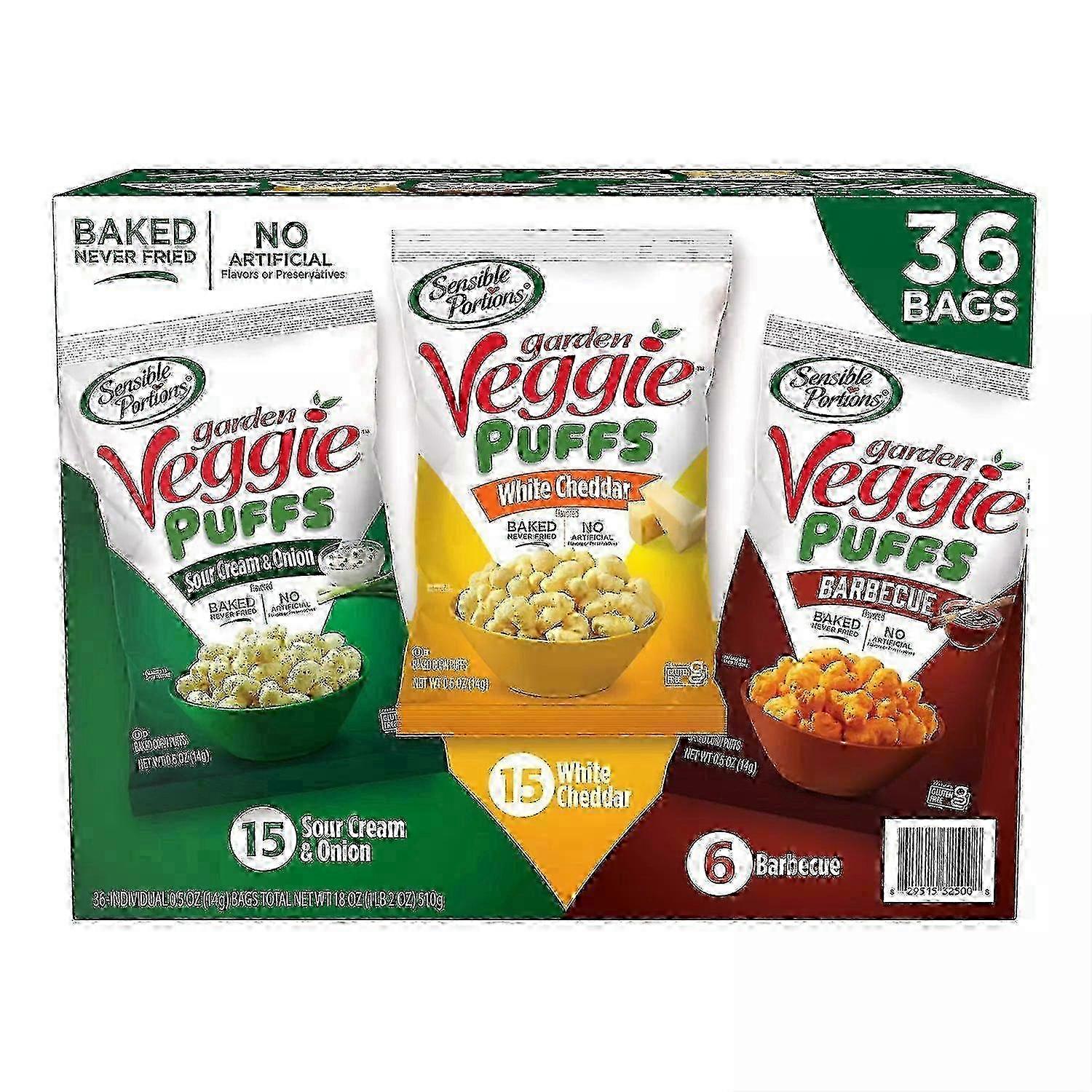Sensible Portions Garden Veggie Puffs Variety Pack, 36 Ea