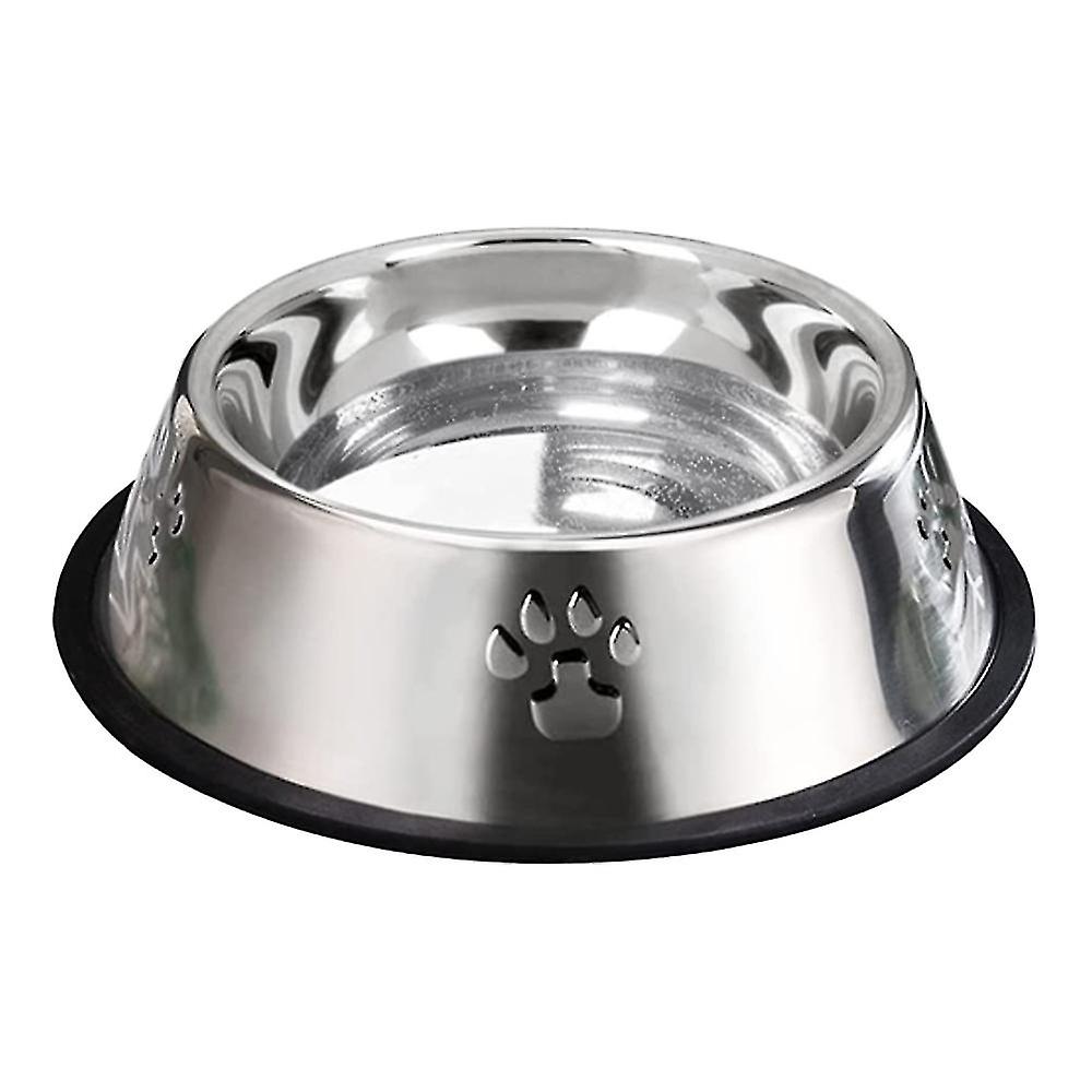 Stainless Steel Dog Bowls, Feeding Bowls, Dog Plate Bowls With Rubber Base,pet Water Bowls