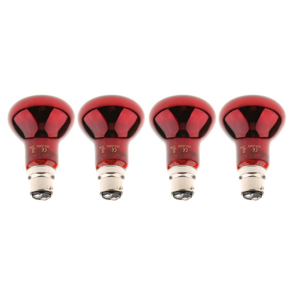 4pcs B22 UVA Heater Reptile Heat Basking Lamp Moonlight Bulb 220V 50W