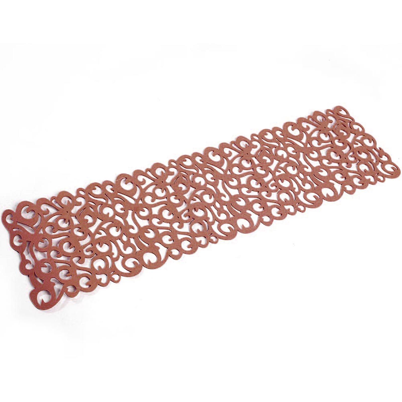 Rectangle Shape Felt Tablecloth Runner Placemats Table Mats Household Decorations(Light Coffee)