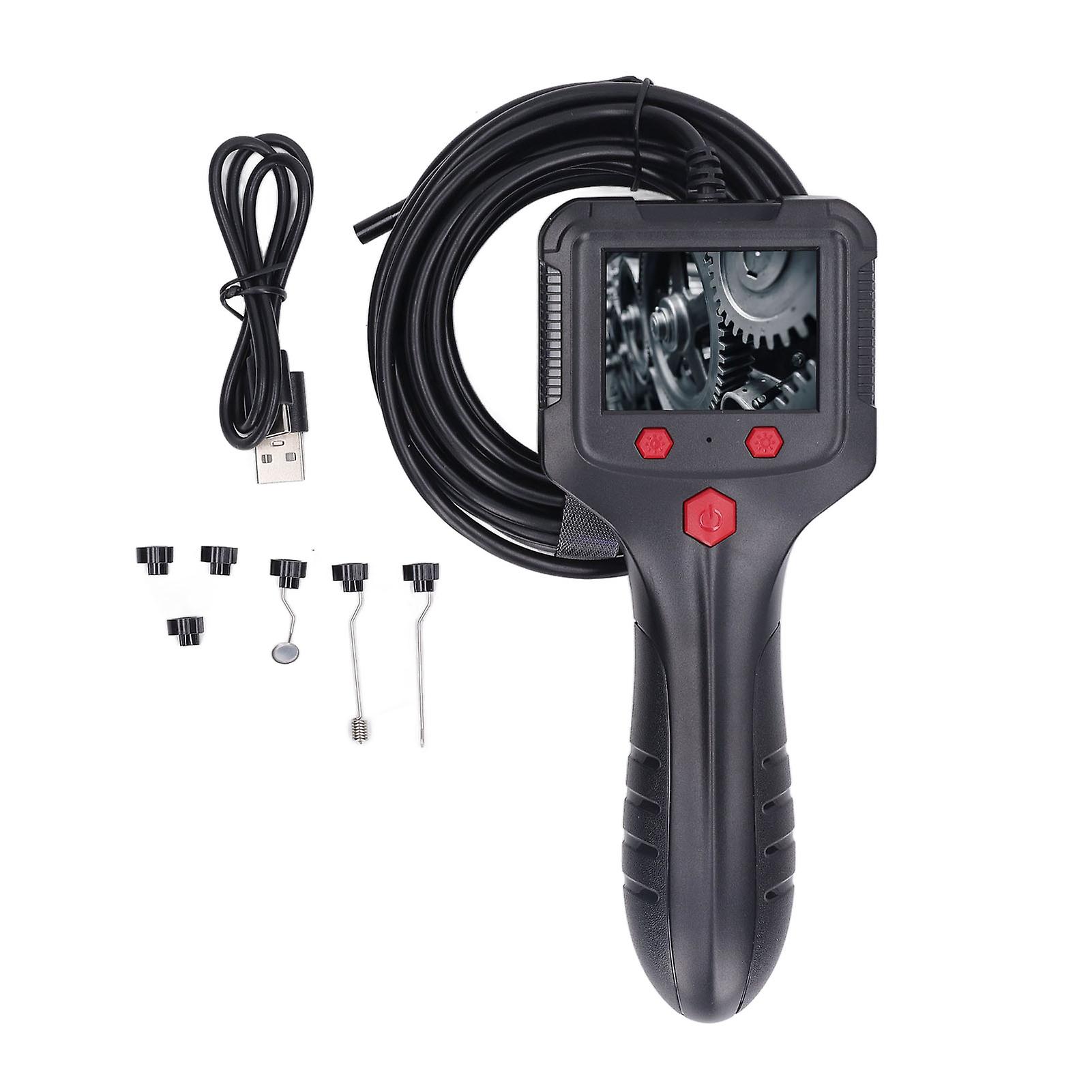 Handheld Pipe Borescope 2.4in Colorful Screen HD 8 LED Beads IP67 Waterproof Detection Camera for Industry