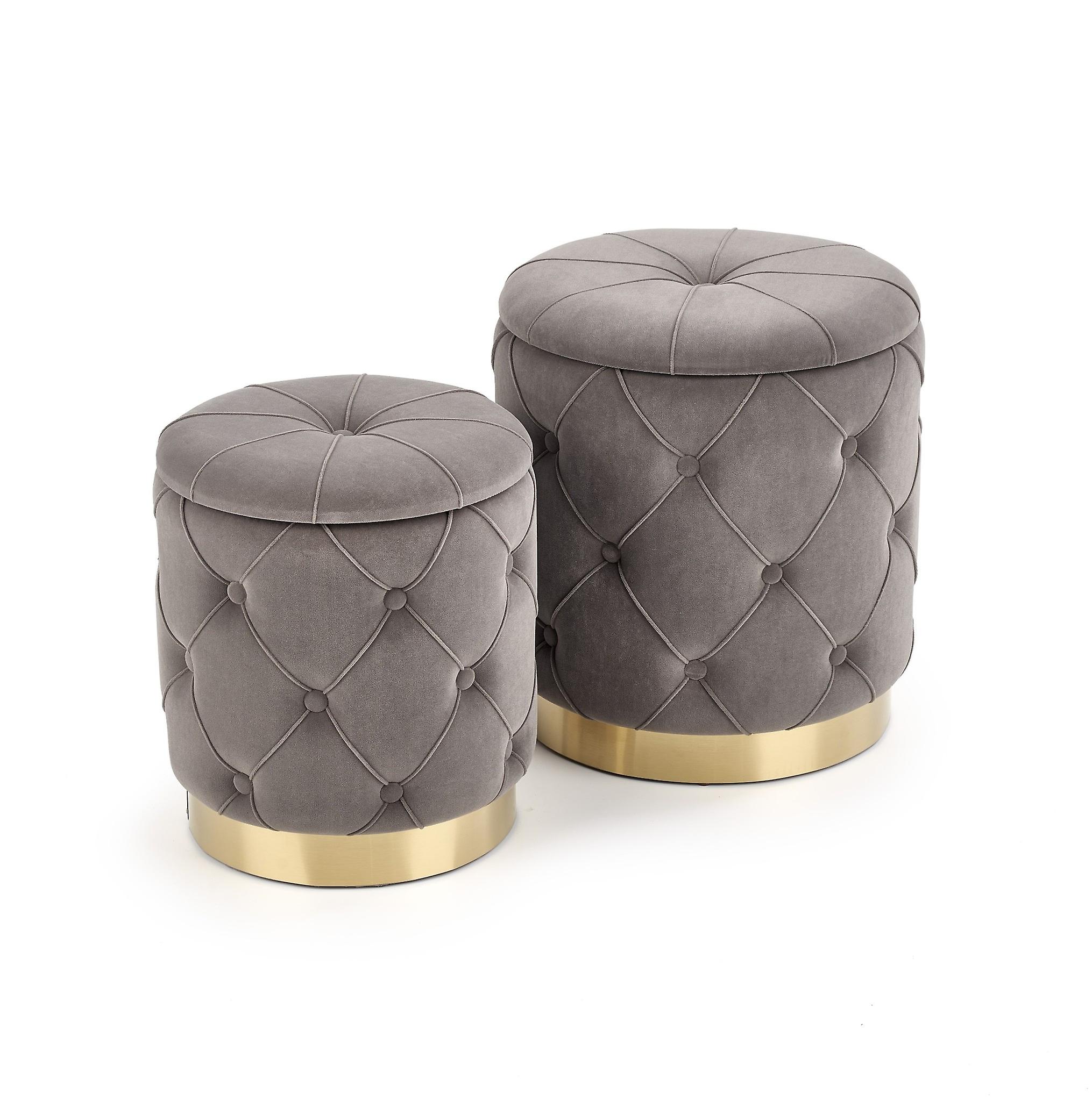 POLLY - poufs - storage - 40x38x40 cm - grey