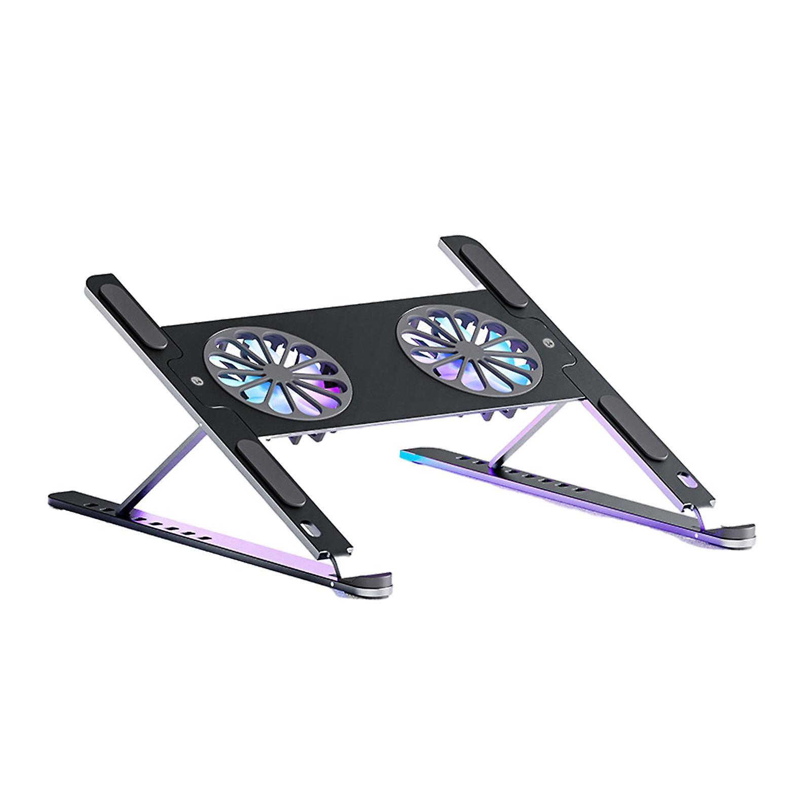 Laptop Stand Portable Folding with Removable Cooling Fan for Tablet gray