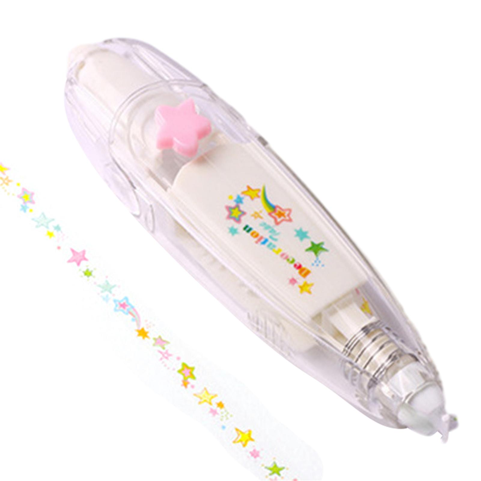DIY Printed Decoration Tape Pen for Scrapbooking Multifunctional Stationery Tool for Journal Diary