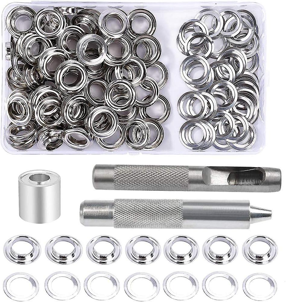 100 Sets Grommet Tool Kit (12mm Inside Diameter),grommet Setting Tool Grommets Eyelets With Storage Box