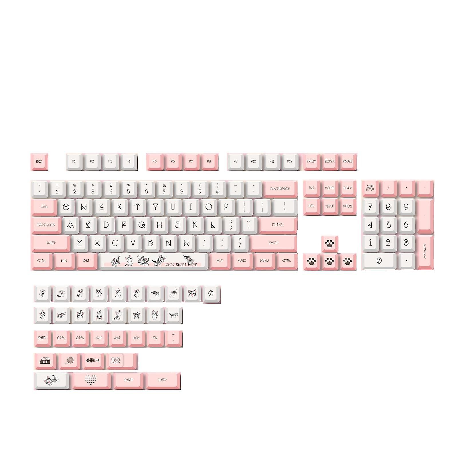 138 Keys Pbt Dye Sublimation Keycaps For Mechanical Gaming Keyboard Mx Switches