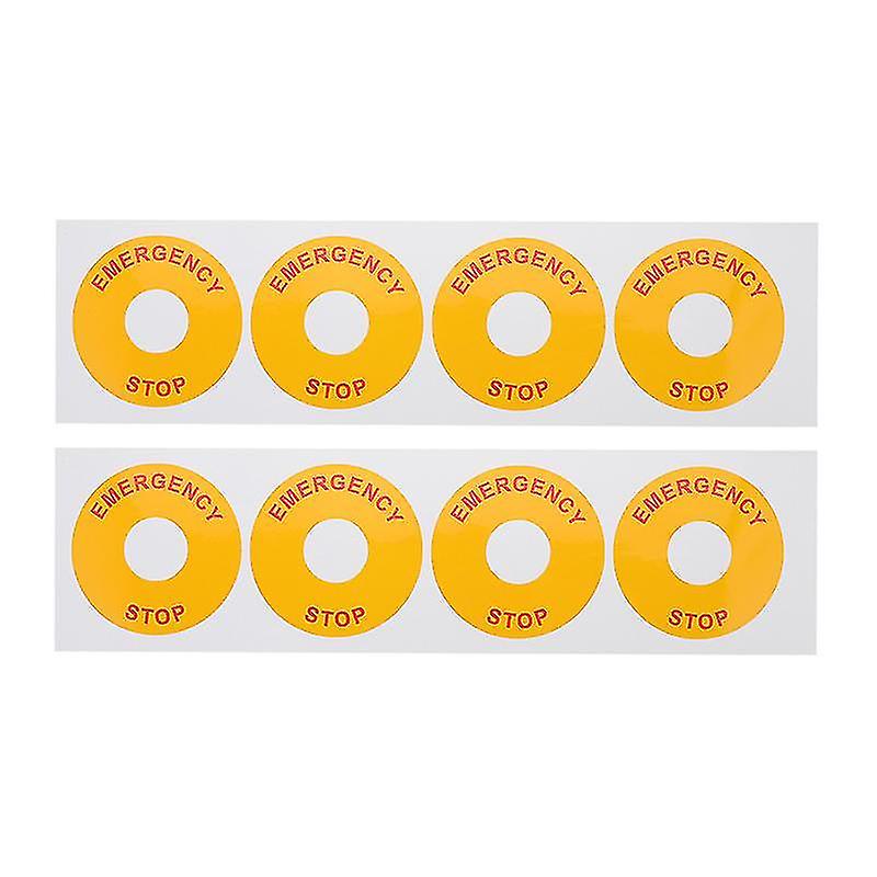 8pcs Emergency Stop Equipment Sticker