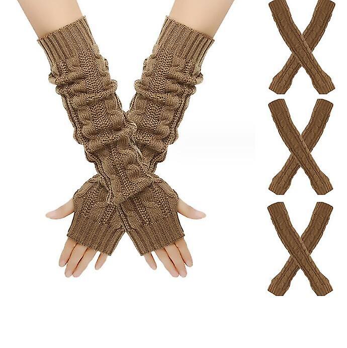 3 Pairs Women's Warm Long Fingered Gloves