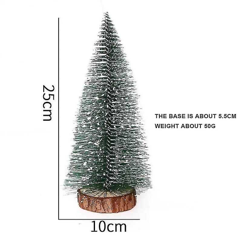 2023 Miniature Christmas Tree Small Artificial Sisal Snow Landscape Architecture Trees For Christmas Crafts Tabletop Decor New Year