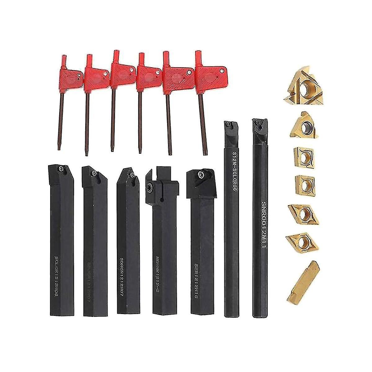 12mm Lathe Turning Tool Holder Boring Bar Lathe Tool Lathe Cutter Metal Turning Rod Industrial With