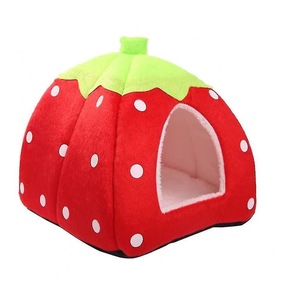 Dog Houses Small Animal Winter House Multifunctional Warm Bed With Removable Mat Red