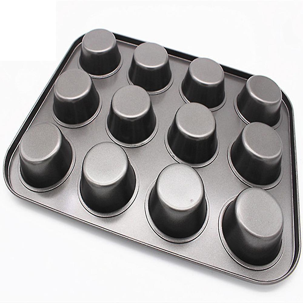 12 kop kulstofstål muffin cupcake bradepande non stick opvaskemaskine mikrobølgeovn saf q