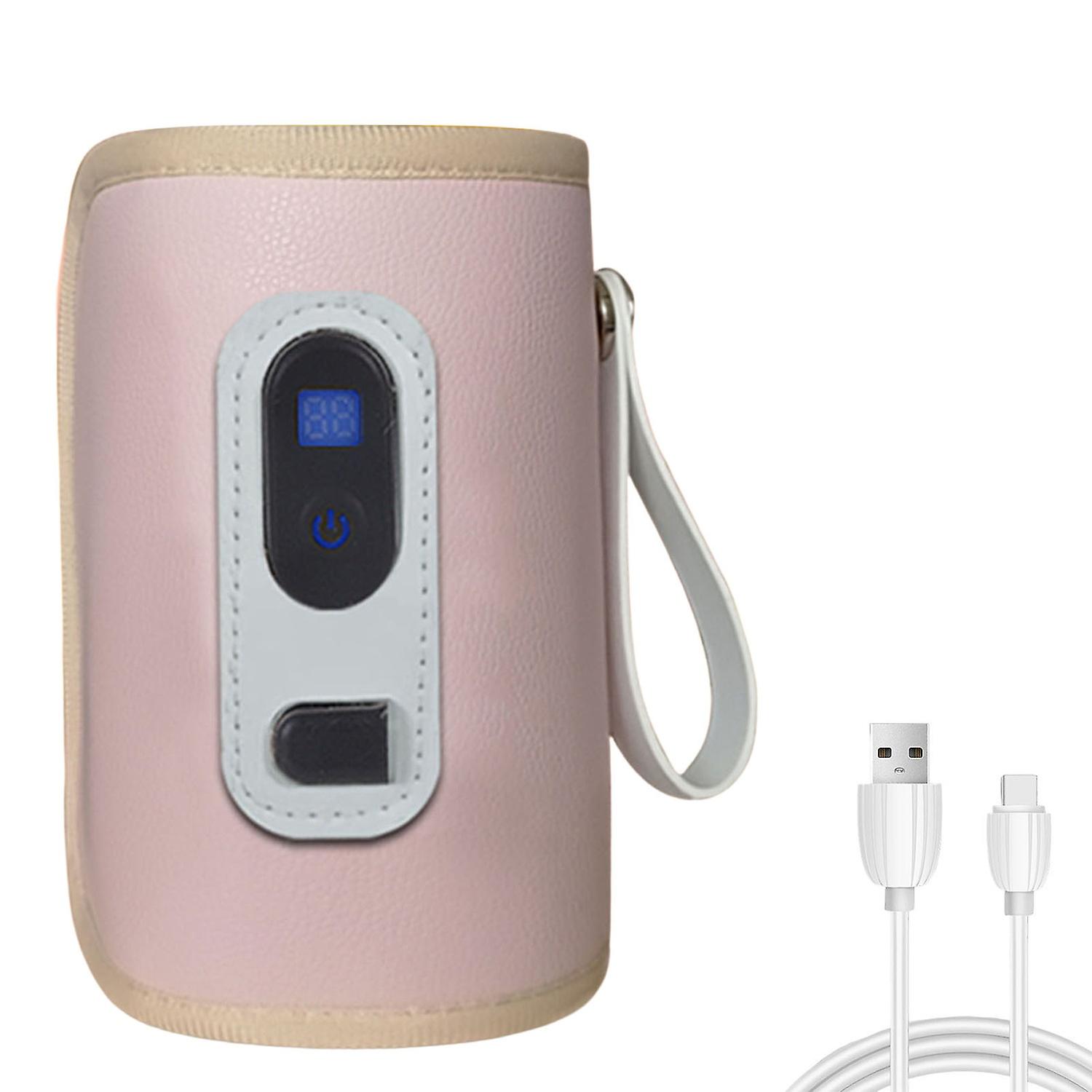 1 Set Bottle Warmer with Buckle LCD Screen Type-c Cable 3-level Adjustable Digital Display Baby Milk