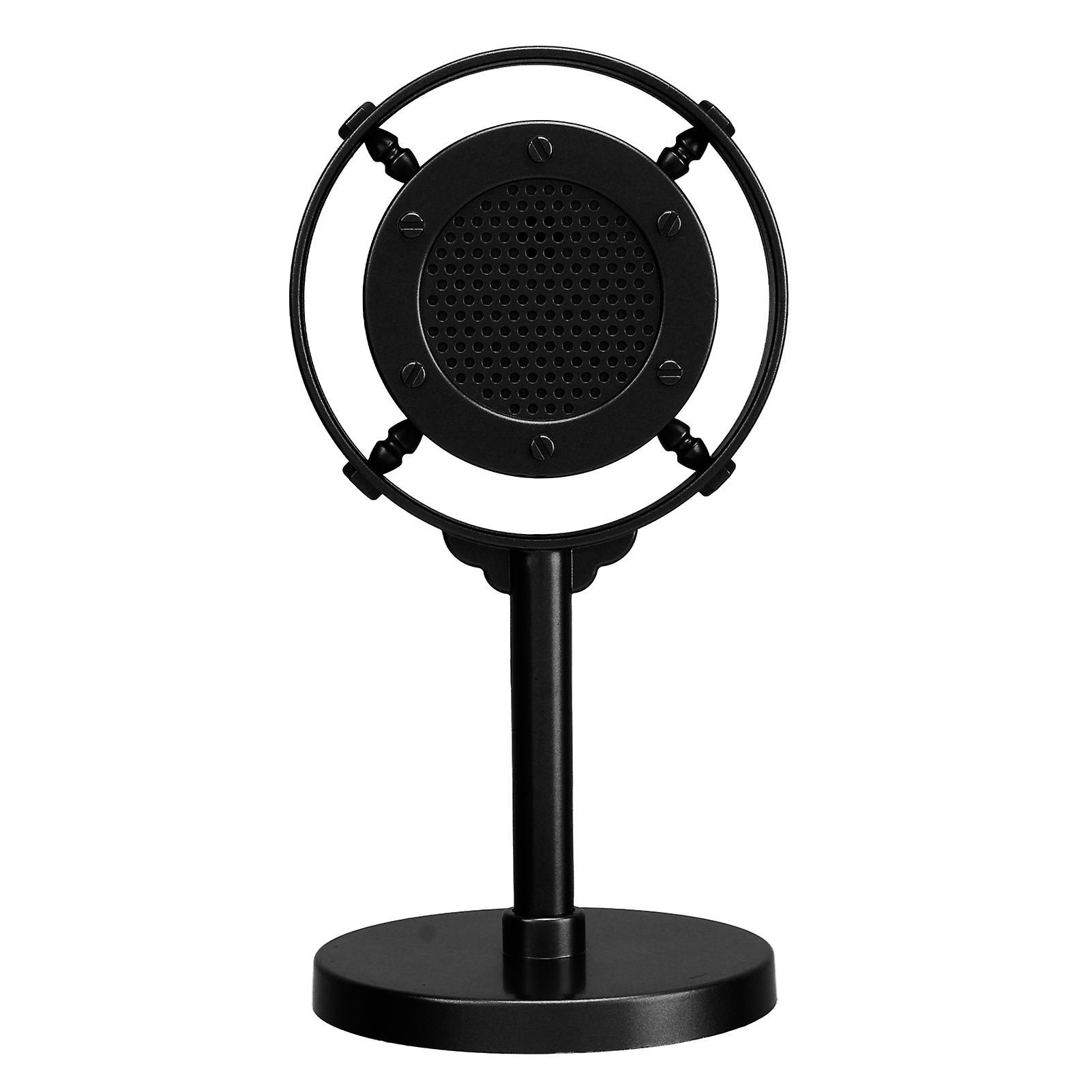 Accessoire de microphone rétro vintage, modèle en plastique, accessoire de photographie de scène, noir