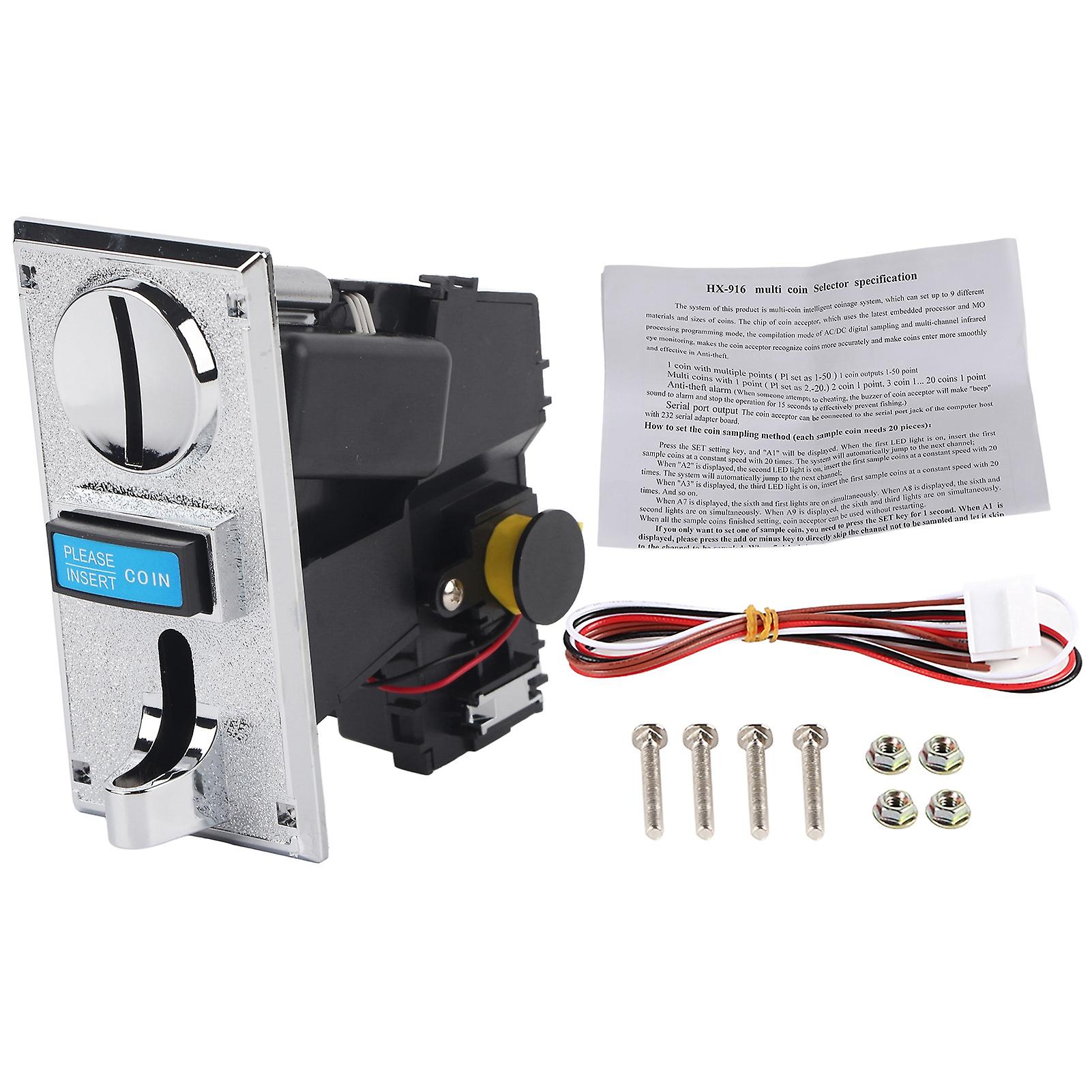 Multi Coin Acceptor Selector Slot for Arcade Game Mechanism Vending Machine