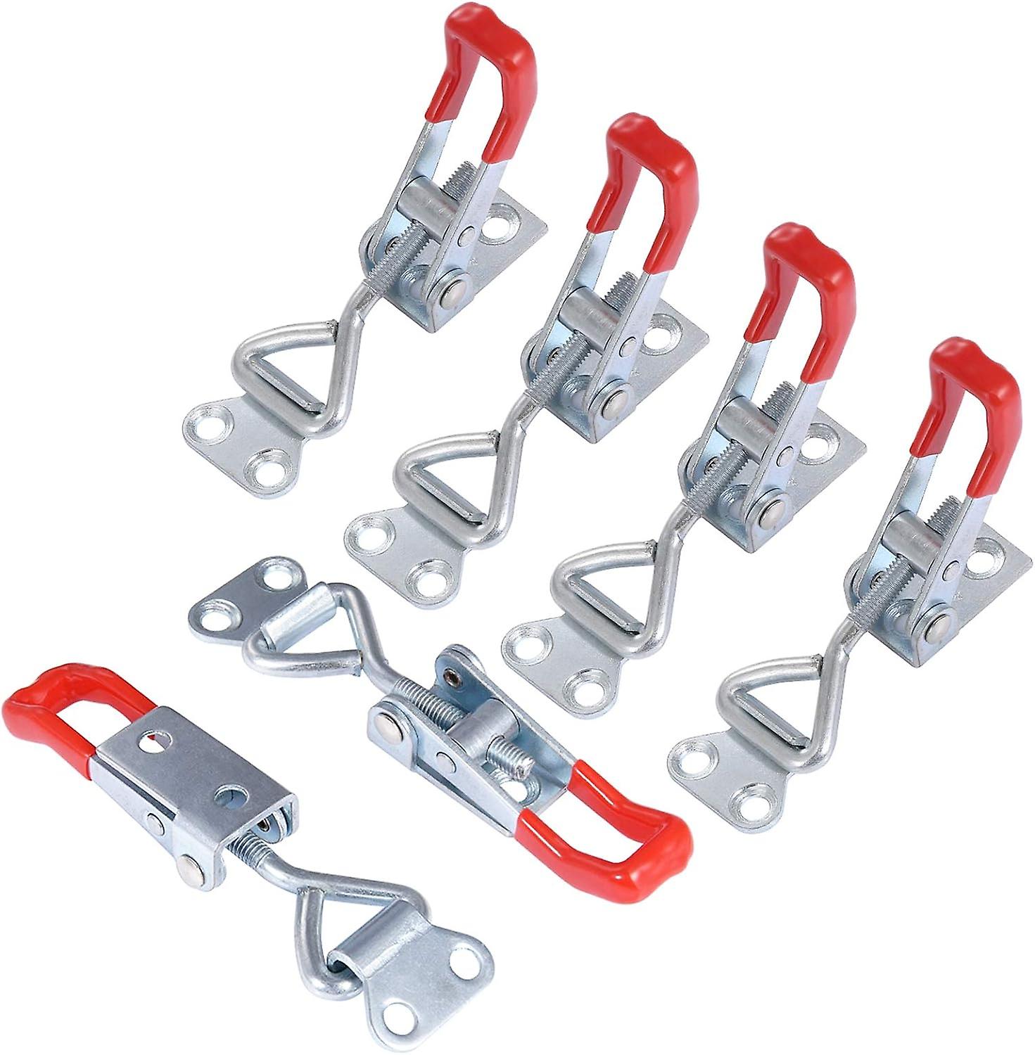 6 Pieces Metal Toggle Latches Adjustable Toggle Latches Joiner Latch Lever Clamp Latch Door Quick Release 100Kg / 220 Lbs Capacity