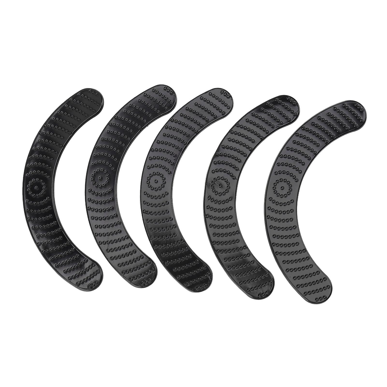 5PCS Drum Dampener Drum Gel Pads Long Strip Soft Silicone Mute Silence Dot Pattern Drum Accessory for Drum Cymbal Black