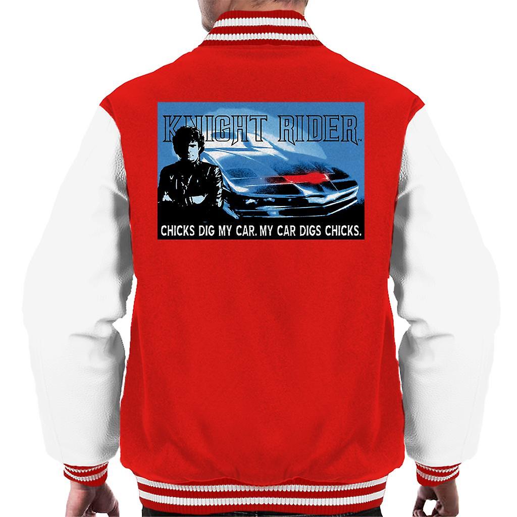 Knight Rider Chicks Dig My Car Men's Varsity Jacket