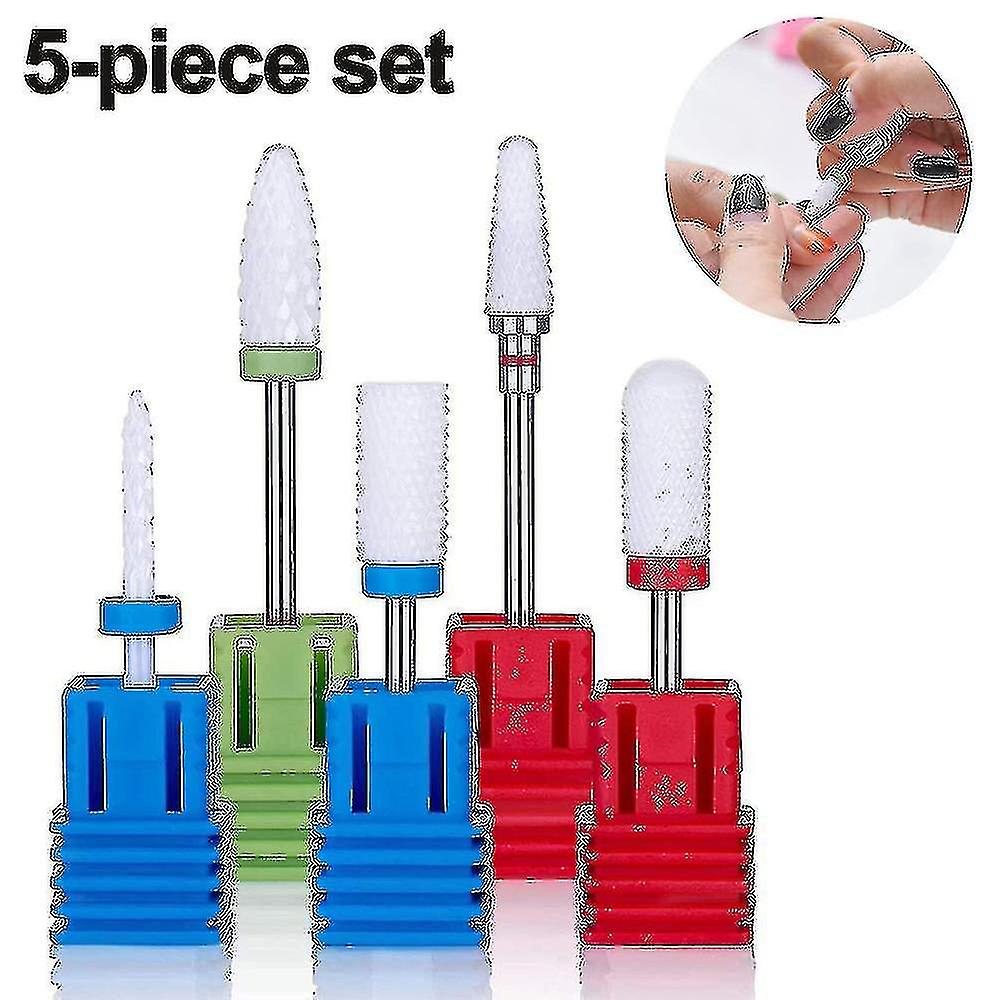 Ceramic Nail Drill Bits Set for Professional Manicures
