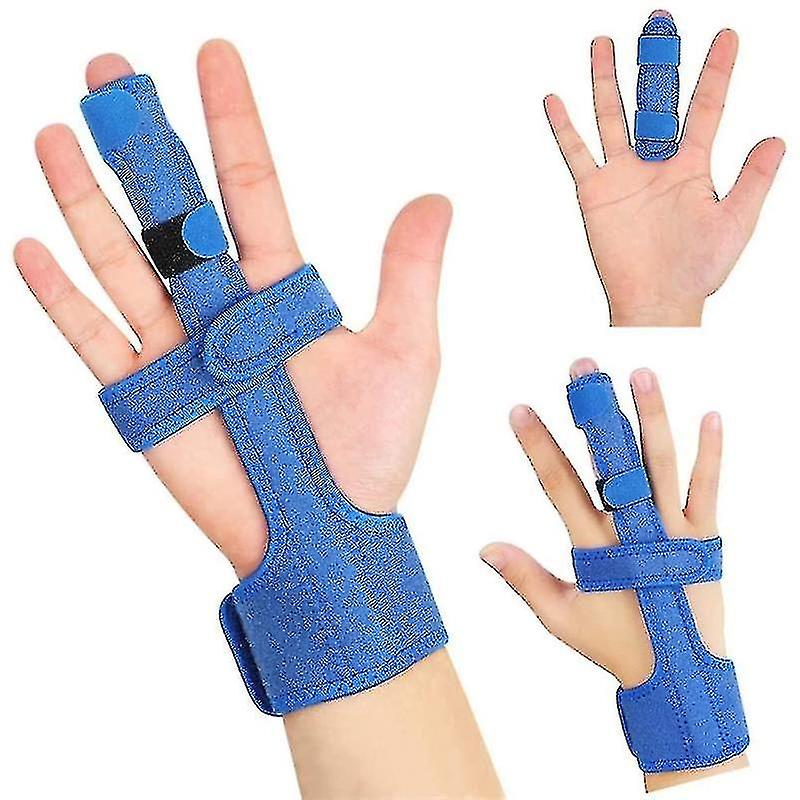 Finger Splint,Finger Correction Splint Adjustable Trigger,Blue