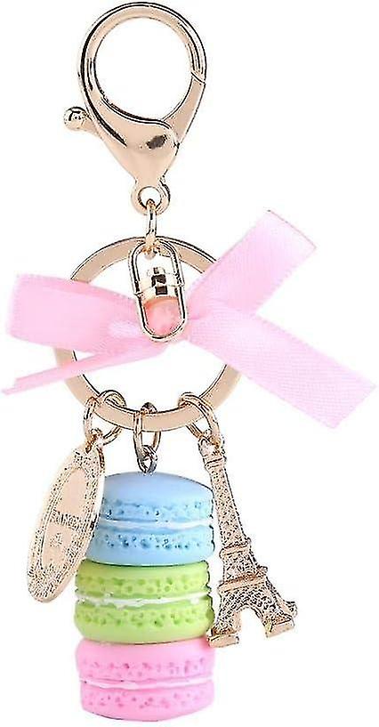 Keychain(Blue), Alloy Mini Colorful Macaroon Cute Eiffel Tower Keychain Key Chain Bag Pendant Small
