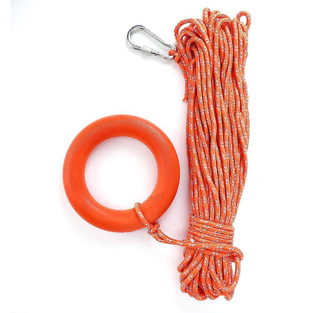 6MM Diameter 30M PVC Reflective Lifesaving Rope with Hook Pull Rings Lifesaving Equipment NO.8854