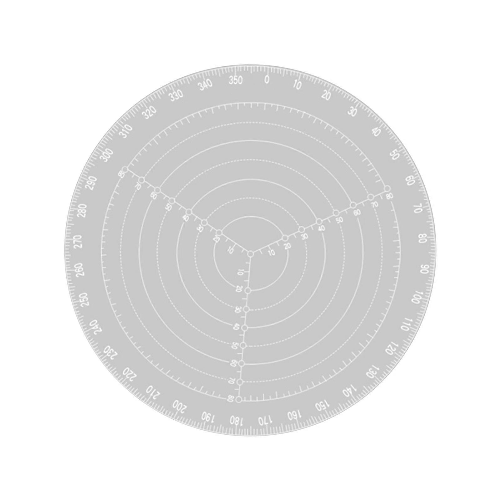 Round Center Finder Compass Lathe Centering Tool Circle Gauge Acrylic Drawing Circles Diameter Round Template for Drawing Circles Lathe Work Woodworke