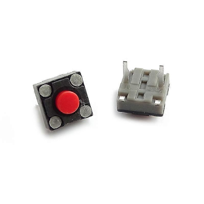 2pcs Micro Switch 6x6x4.3 Mm Square Silent Switch Button Mouse Dip Microswitch
